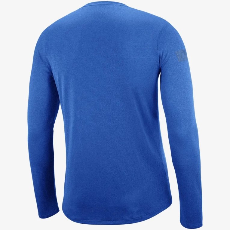 Camiseta Salomon Agile Long Sleeve Masculino Azuis | PT N69178